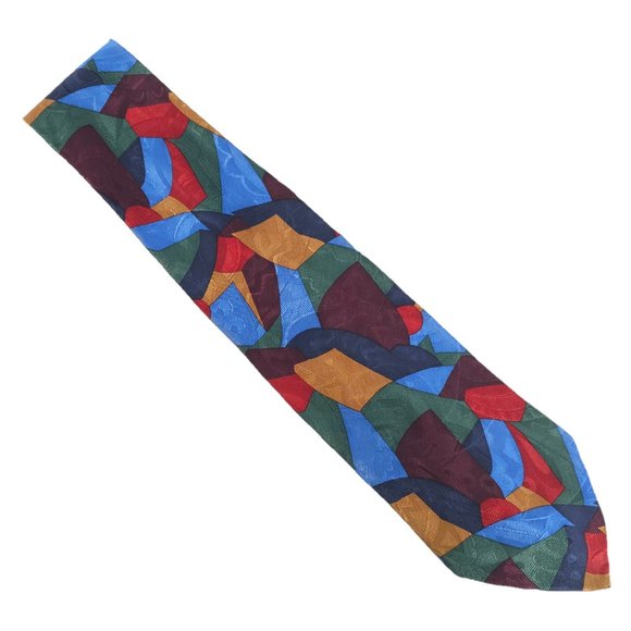 Abercrombie & Fitch Men Necktie Geometric All Silk 60x4 - NWOT - made in USA - Picture 1 of 5